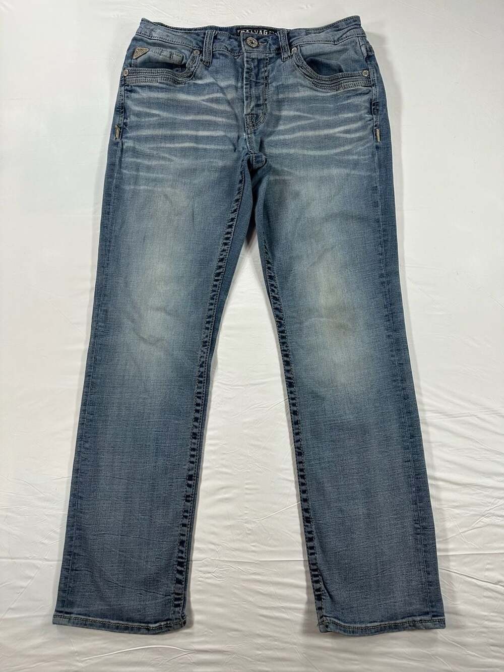 Salvage Mayhem Straight Fit Men’s 32x32(32x31)Jeans Western Cowboy